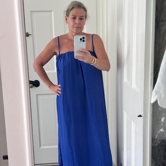 MIKOH pretty voluminous maxi dress Strapless/ spaghetti straps optional LARGE - Picture 2 of 8